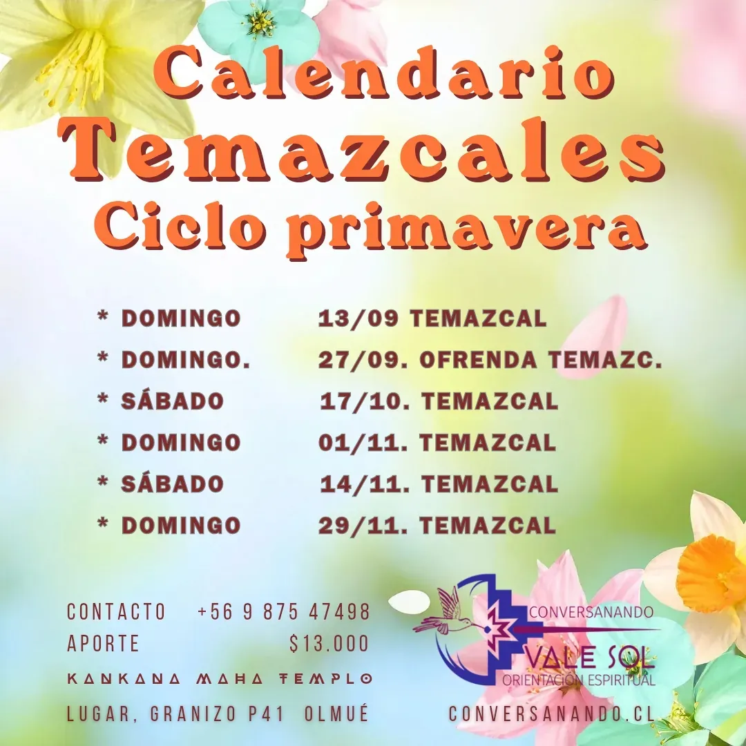 Calendario de Temazcales - Ciclo Primavera
